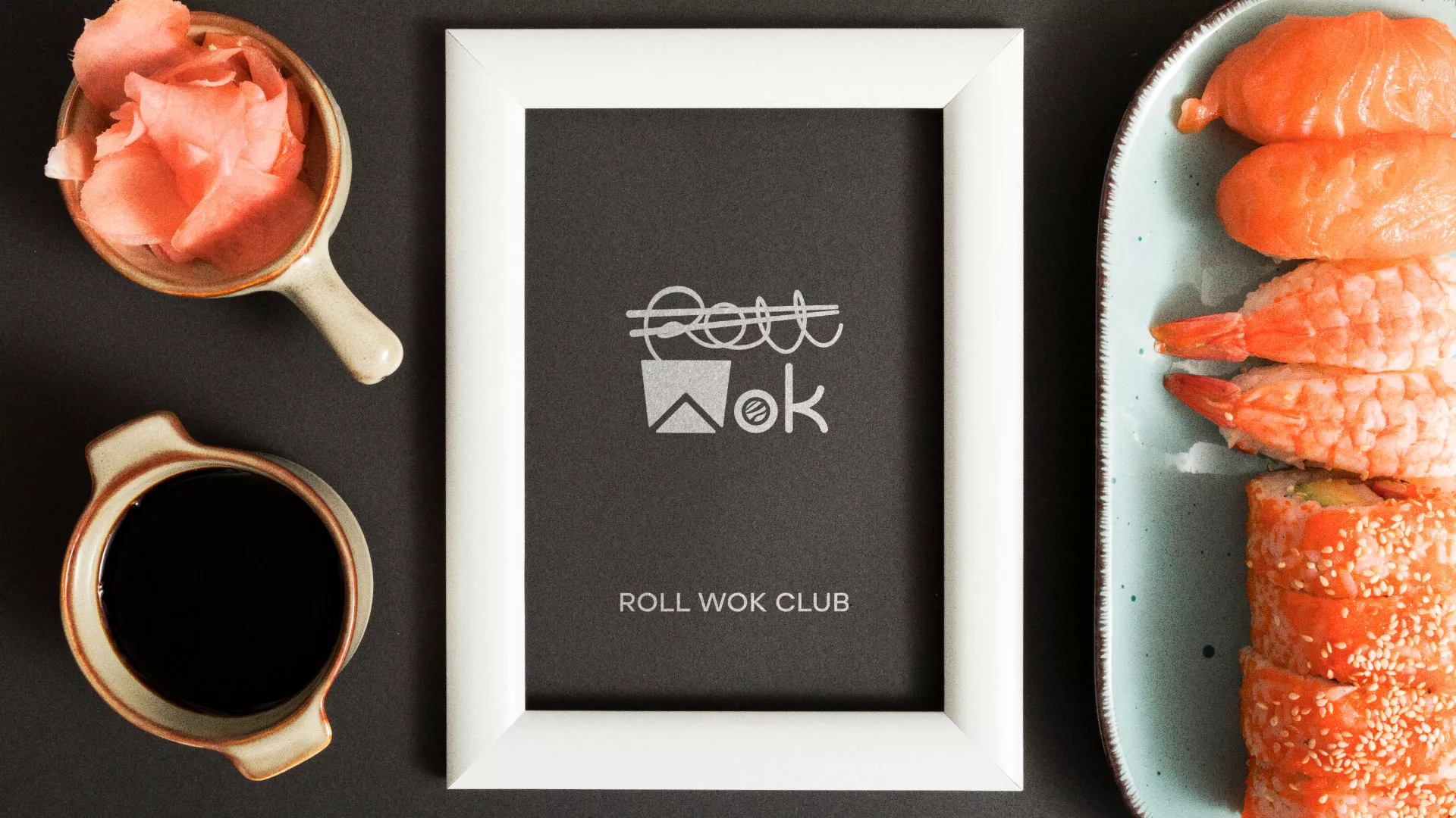 Разработка логотипа суши-бара «Roll Wok Club» в Каменск-Шахтинске
