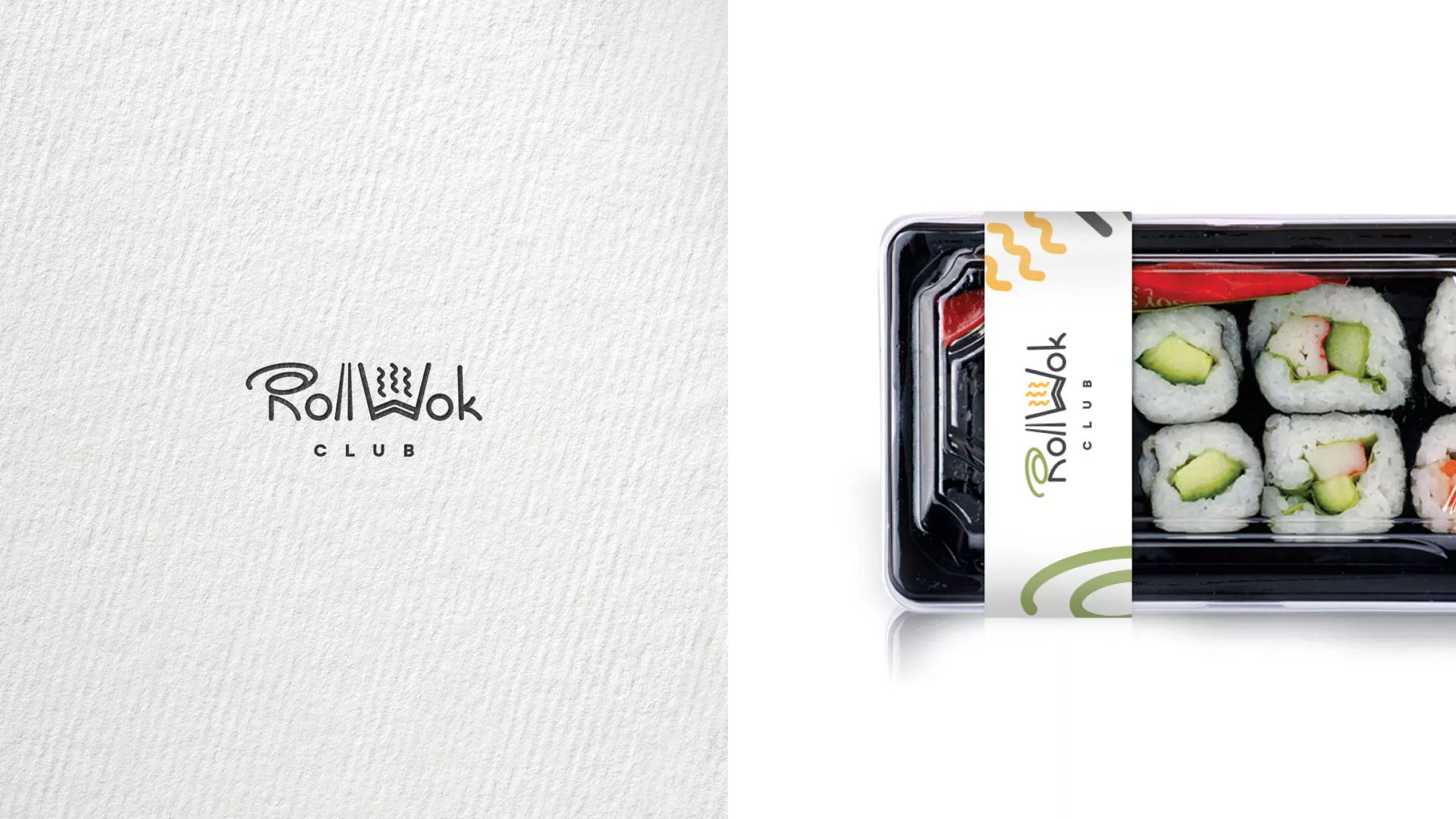Разработка логотипа и фирменного стиля суши-бара «Roll Wok Club» в Каменск-Шахтинске